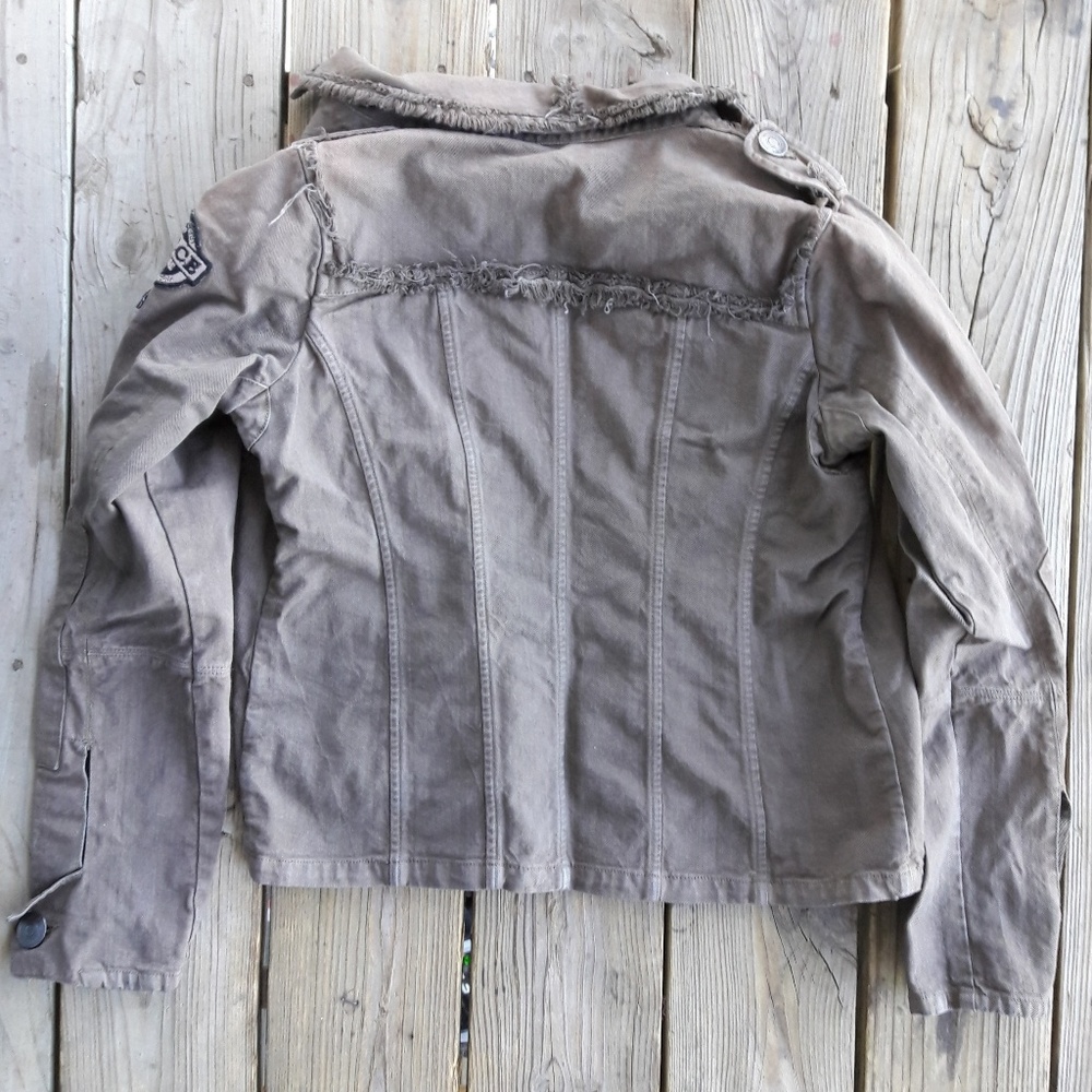 Twenty One Brown Denim Military Style Jacket - Picture 6 of 6
